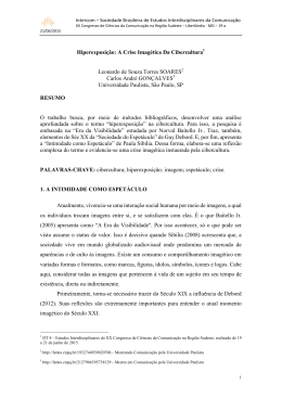 Hiperexposi&ccedil;&atilde;o: A Crise Imag&eacute;tica Da Cibercultura1