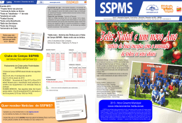 Informativo Especial SSPMS - Final de Ano