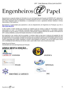 AINDA NESTA EDI&Ccedil;&Atilde;O... - Professores da UFF