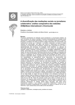 A diversifica&ccedil;&atilde;o das media&ccedil;&otilde;es sociais no jornalismo