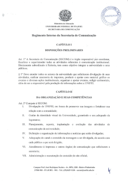 Regimento Interno da Secretaria-de Comunicação