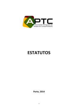 ESTATUTOS - Associação Portuguesa de Terapia do Comportamento