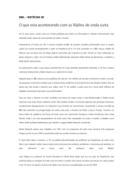 O que esta acontecendo com as Rádios de onda curta