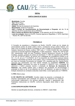 Edital Assessoria Imprensa