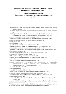 &Iacute;ndice (v.10) - Funda&ccedil;&atilde;o Joaquim Nabuco