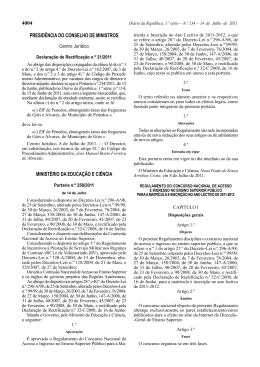 Portaria n.&ordm; 258/2011 - Universidade Nova de Lisboa