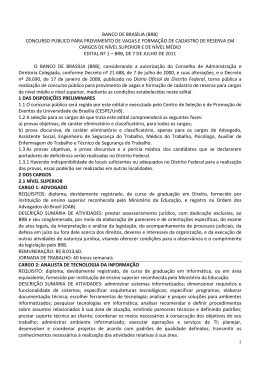 Edital - CESPE / UnB - Universidade de Brasília