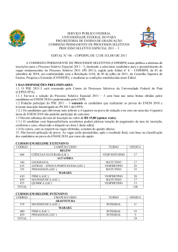 EDITAL PSE 3 DOU 12 DE JULHO DE 2011 - Ceps