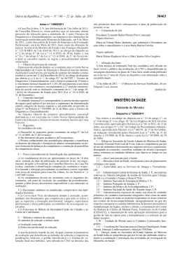 Despacho n.º 9209/2011. DR n.º 140, Série II de