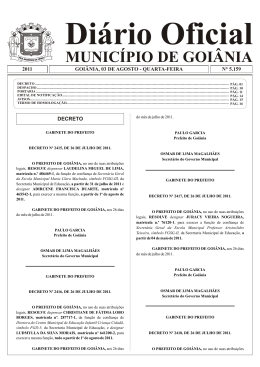 Di&aacute;rio Oficial MUNIC&Iacute;PIO DE GOI&Acirc;NIA