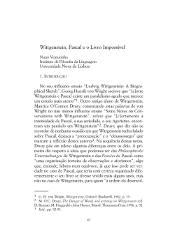 Wittgenstein, Pascal e o Livro Impossível