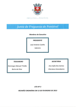 Ata nº 03 - Junta de Freguesia de Pontével