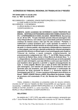 AC&Oacute;RD&Atilde;OS DO TRIBUNAL REGIONAL DO