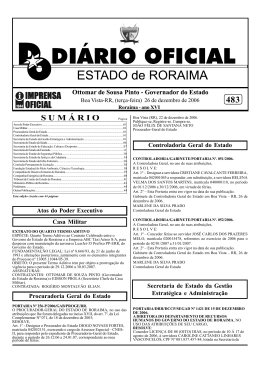 DOEN&deg; 483.pmd - Imprensa Oficial do Estado de Roraima