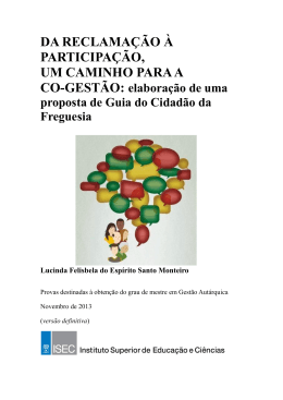 Da Reclama&ccedil;&atilde;o &agrave; Participa&ccedil;&atilde;o _cd