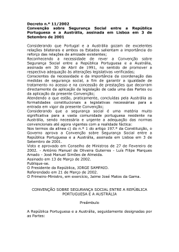 Convenção sobre Segurança Social entre a República Portuguesa