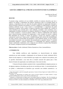 Gestão Ambiental e Práticas Sustentáveis na