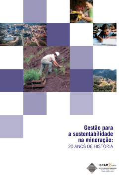 Gestão para a sustentabilidade na mineração: 20 anos de