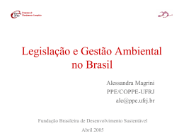 COPPE-UFRJ: Legislação e Gestão Ambiental no Brasil
