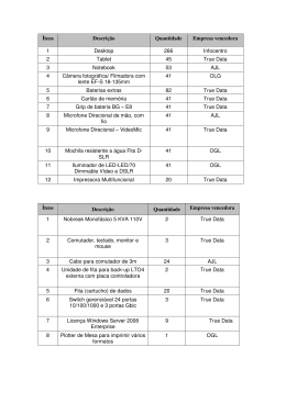 Ítens Descrição Quantidade Empresa vencedora 1 Desktop 266