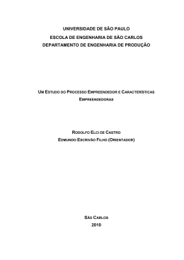 empreendedorismo - Universidade de S&atilde;o Paulo