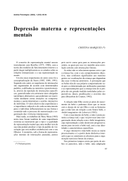 Depress&atilde;o materna e representa&ccedil;&otilde;es mentais