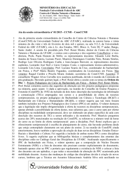MINIST&Eacute;RIO DA EDUCA&Ccedil;&Atilde;O 1 Ata da sess&atilde;o - CCNH