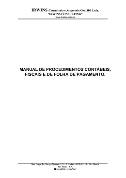 IRWINS Consultoria e Assessoria Cont&aacute;bil Ltda.