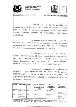 ESTADO DE MATO ORossO TJ/MT PODER JUDICI&Aacute;RIO TRIBUNAL
