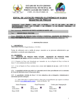 edital de licita&ccedil;&atilde;o preg&atilde;o eletr&ocirc;nico n&ordm; 01/2014 registro de pre&ccedil;os