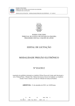 edital de licita&ccedil;&atilde;o modalidade preg&atilde;o eletr&ocirc;nico n&ordm; 014/2012