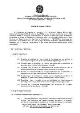 EDITAL Nº 001-2010-PROPI