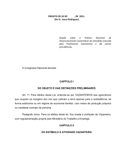 PROJETO DE LEI N&ordm; , DE 2011. (Do Sr. Jesus Rodrigues) Disp&otilde;e