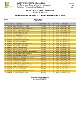 LEITURA_PROVA Resultado - Instituto Federal de Alagoas
