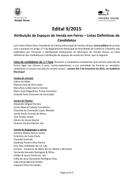 Edital 9/2015 - Vendas Novas