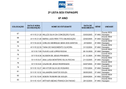 2&ordf; LISTA-SESI ITAPAGIPE 6&ordm; ANO