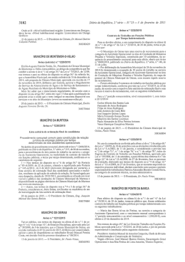 Aviso publicidade D.R. Regulamento Serv. Abastecimento Água e