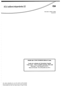 Valor Justo - Valor Cont&aacute;bil Ajustado a Mercado