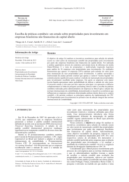 Escolha de pr&aacute;ticas cont&aacute;beis: um estudo sobre propriedades