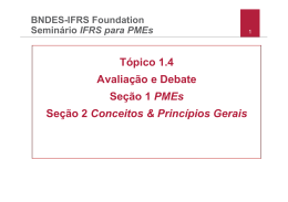 Tópico 1.4 Avaliação e Debate Seção 1 PMEs Seção 2