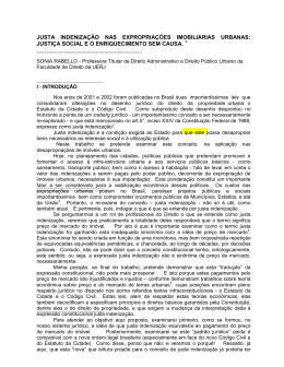 Justa Indeniza&ccedil;&atilde;o nas expropria&ccedil;&otilde;es imobili&aacute;rias