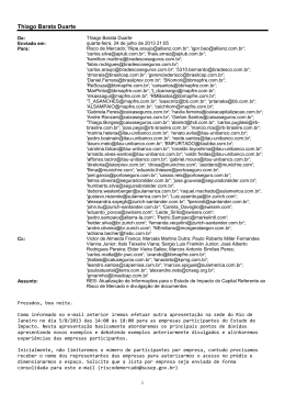 Email de divulga&ccedil;&atilde;o da 2&ordf; apresenta&ccedil;&atilde;o referente ao