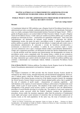 pol&iacute;ticas p&uacute;blicas e o procedimento administrativo de