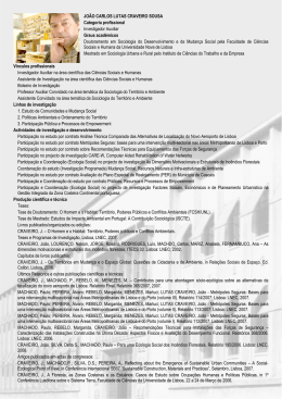 JO&Atilde;O CARLOS LUTAS CRAVEIRO SOUSA Categoria profissional