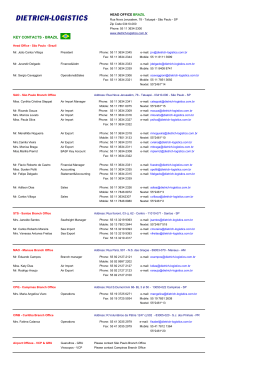 Key Contacts -Dietrich Logistics Brazil