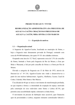 projecto de lei n.&ordm; 373/viii reorganiza&ccedil;&atilde;o administrativa da freguesia