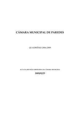 CÂMARA MUNICIPAL DE PAREDES