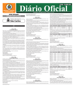 Di&aacute;rio Oficial - S&atilde;o Carlos