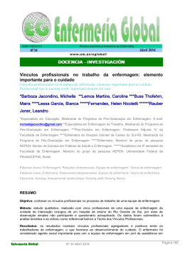 Vínculos profissionais no trabalho da enfermagem: elemento