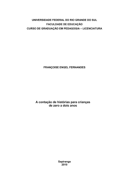 A conta&ccedil;&atilde;o de hist&oacute;rias para crian&ccedil;as de zero a dois anos